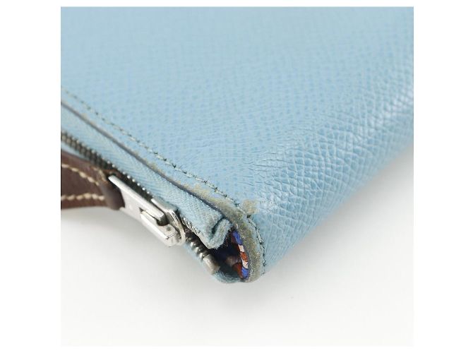 Hermès Azap Silk'in Epsom Long Wallet Blau - Ansicht 4