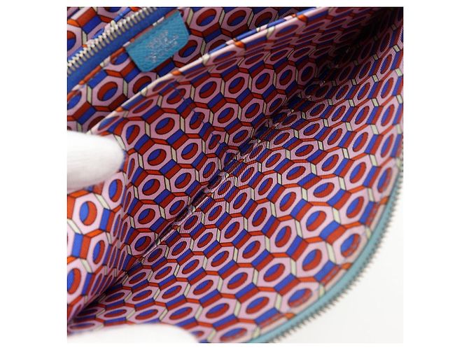 Hermès Azap Silk'in Epsom Long Wallet Blau - Ansicht 9