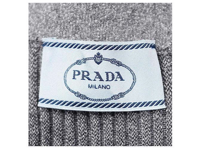 Gonna a campana in maglia a coste metallizzata Prada Marrone - vista 10