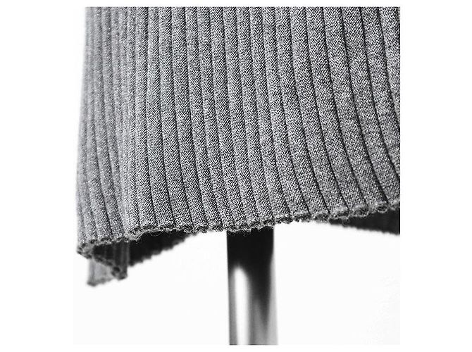 Gonna a campana in maglia a coste metallizzata Prada Marrone - vista 11