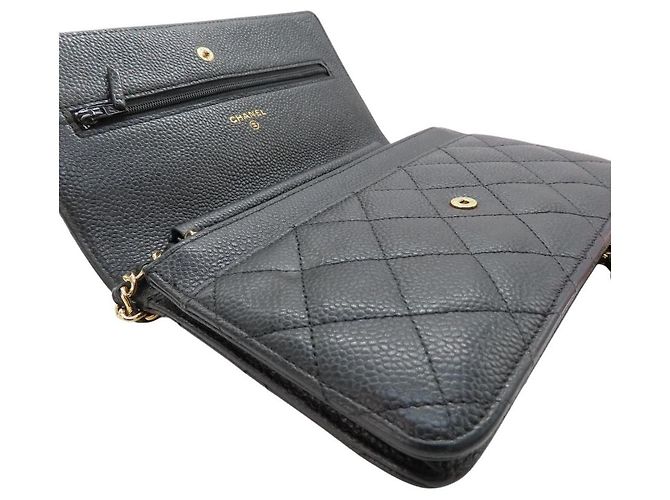 Chanel Chain Wallet Caviar Leder 2way Schultertasche Schwarz - Ansicht 13