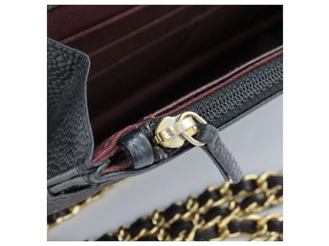 Chanel Chain Wallet Caviar Leder 2way Schultertasche Schwarz - Ansicht 18