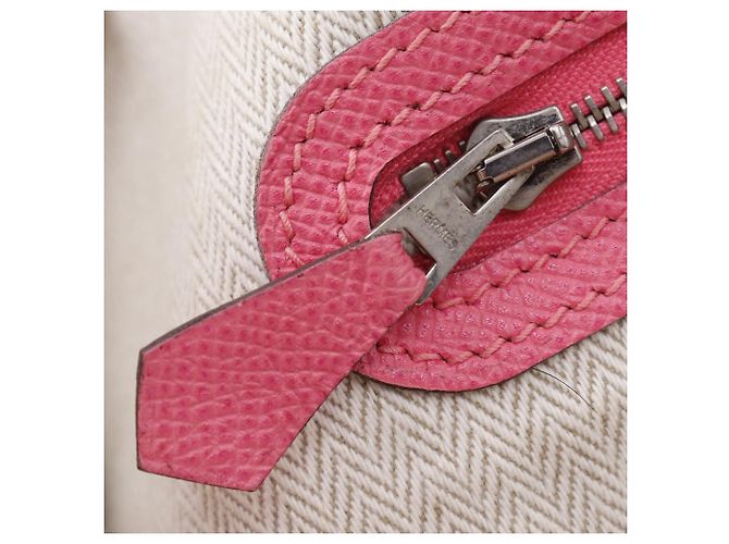 Hermès Borsa Tote Hermes Garden Party PM Vau Epsom Rosa - vista 13