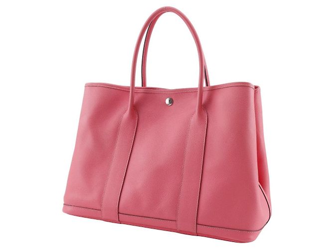 Hermès Borsa Tote Hermes Garden Party PM Vau Epsom Rosa - vista 2