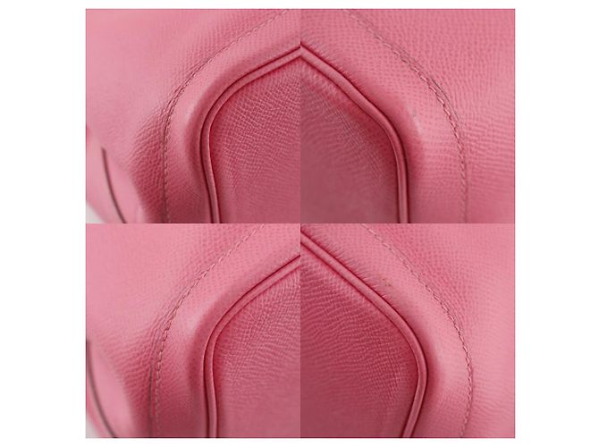 Hermès Borsa Tote Hermes Garden Party PM Vau Epsom Rosa - vista 4