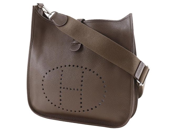 Hermès Borsa a Spalla Hermes Evelyne III Taurillon Clemence Grigio Taupe - vista 2