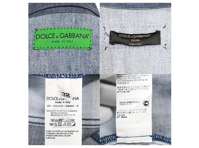Dolce & Gabbana Vestido de patchwork de algodón Dolce&Gabbana Azul - vista 10