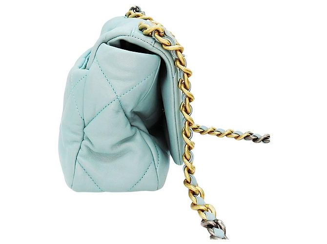 Borsa a tracolla 2way Chanel 19 in agnello Verde - vista 4