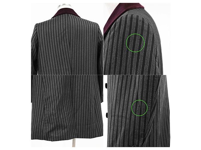 Abrigo de lana Gucci Castaño Negro Gris antracita Morado oscuro - vista 5