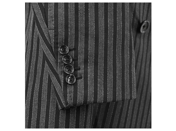 Abrigo de lana Gucci Castaño Negro Gris antracita Morado oscuro - vista 6