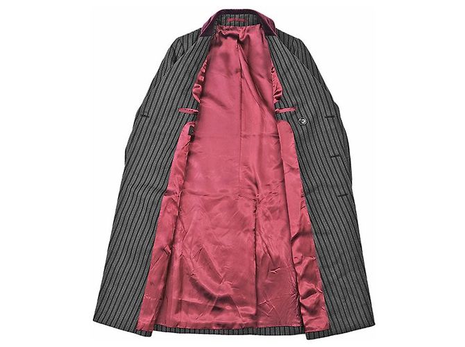 Abrigo de lana Gucci Castaño Negro Gris antracita Morado oscuro - vista 8