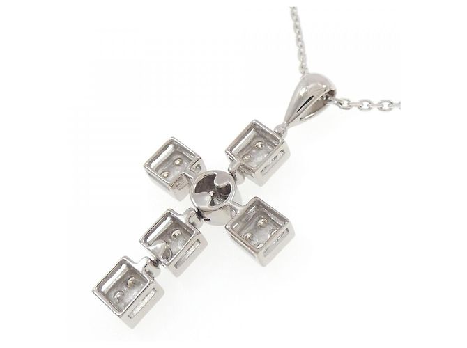 Autre Marque Collana con Croce di Diamanti Au750 Argento - vista 4