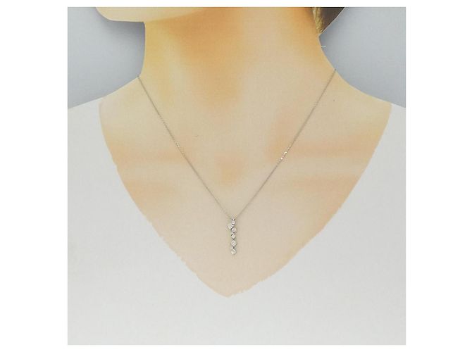 Autre Marque Collana in platino e diamanti Argento - vista 6