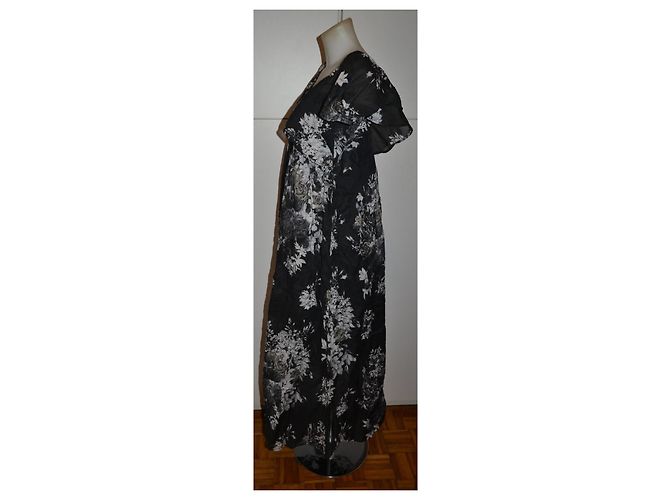 Vestido largo Twin Set de algodón negro blanco - vista 2