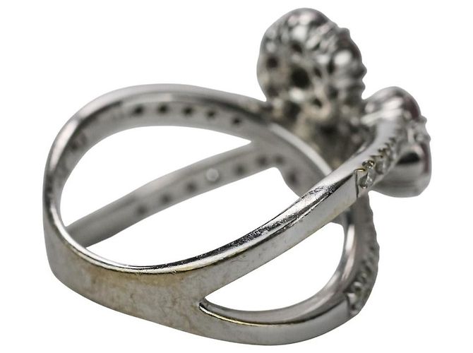 Autre Marque Anello Ponte Vecchio in Oro 750 con Zaffiro Rosa e Diamanti Argento - vista 11