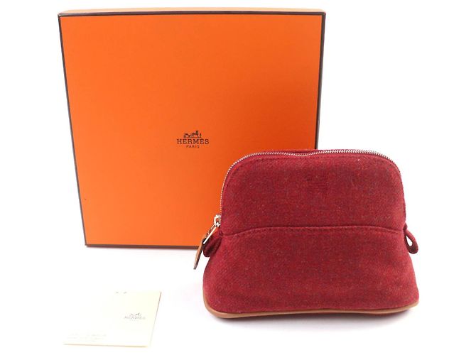 Hermès Hermes Boride Wool Pouch Red - view 2