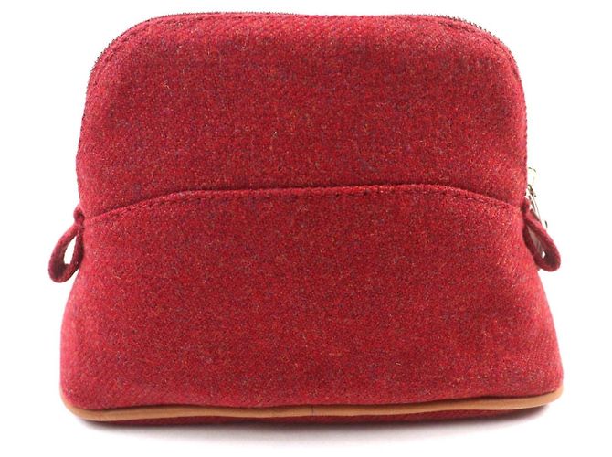Hermès Hermes Boride Wool Pouch Red - view 3