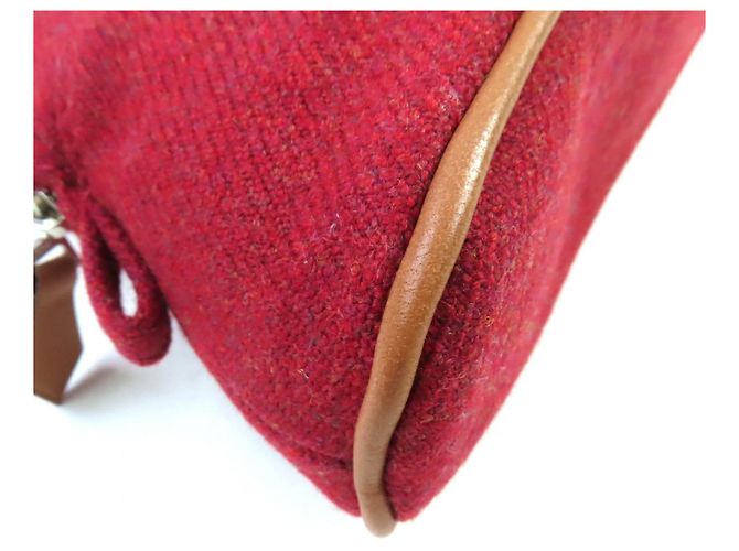 Hermès Hermes Boride Wool Pouch Red - view 6