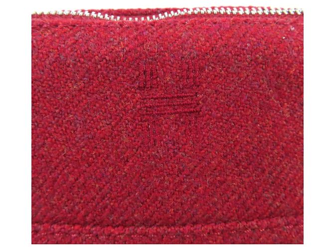 Hermès Hermes Boride Wool Pouch Red - view 7