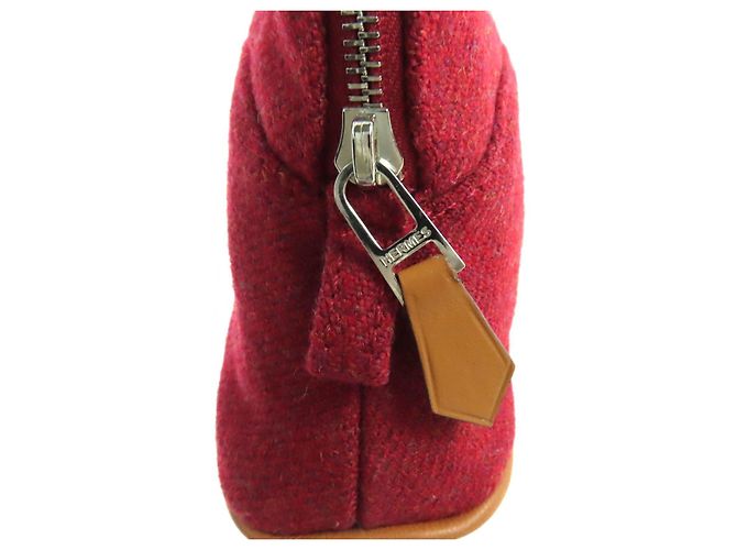 Hermès Hermes Boride Wool Pouch Red - view 8
