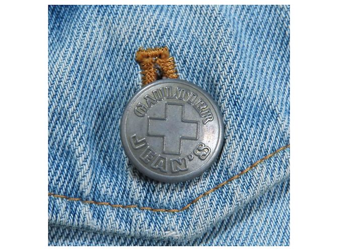Autre Marque Denim-Polyester-Jacke GAULTIER JEAN Blau - Ansicht 6