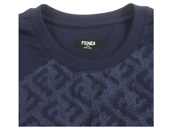 Camiseta de algodón Fendi Azul Azul marino - vista 2