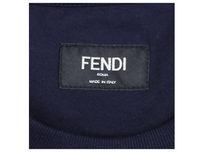 Camiseta de algodón Fendi Azul Azul marino - vista 5