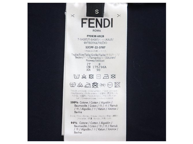 Camiseta de algodón Fendi Azul Azul marino - vista 6