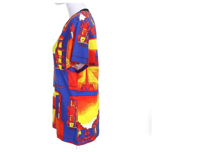 Camiseta Louis Vuitton City Print LVChain Roja Multicolor - vista 2