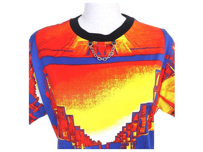 Camiseta Louis Vuitton City Print LVChain Roja Multicolor - vista 4