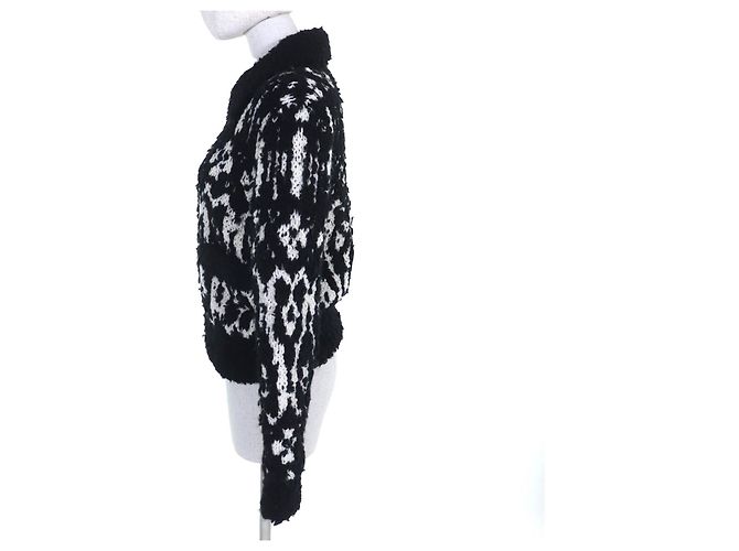 Chaqueta de punto COCO Mark de Chanel Negro Blanco - vista 2