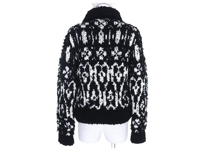 Chaqueta de punto COCO Mark de Chanel Negro Blanco - vista 3