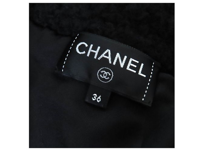 Chaqueta de punto COCO Mark de Chanel Negro Blanco - vista 7