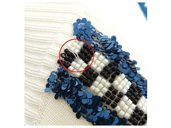 Blouson Chanel COCO Mark Logo No. 5 Patch Sequin Blouson Negro Blanco - vista 13