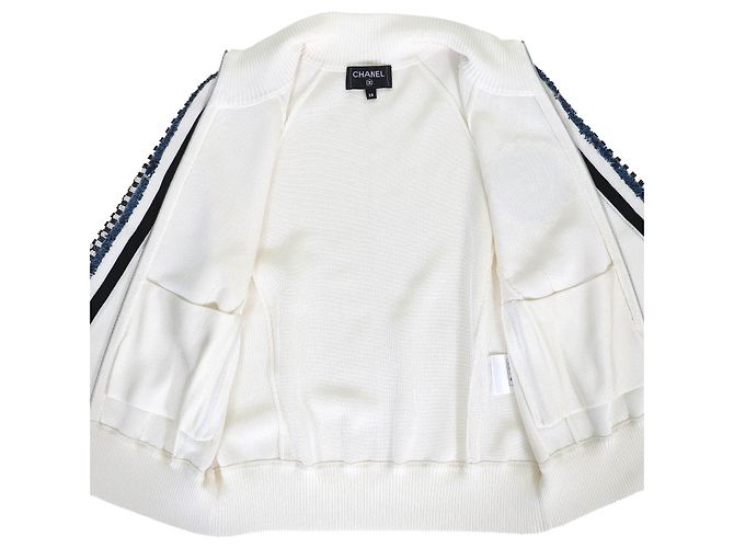 Blouson Chanel COCO Mark Logo No. 5 Patch Sequin Blouson Negro Blanco - vista 4