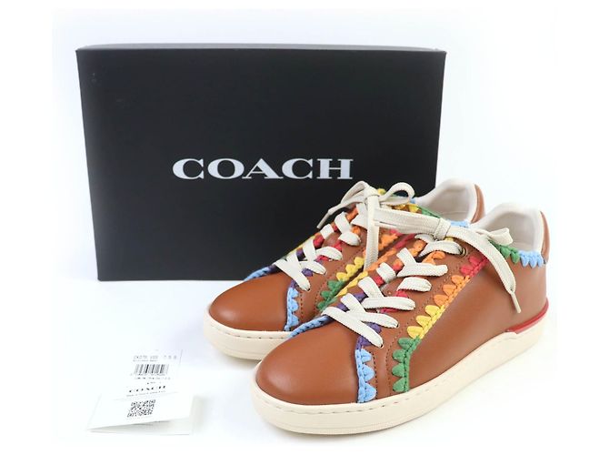 Zapatillas Lowline Low Top de cuero COACH Castaño Bronce - vista 2