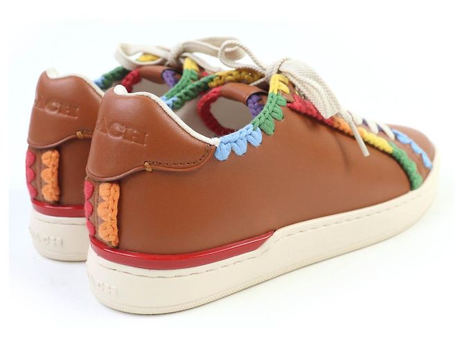 Zapatillas Lowline Low Top de cuero COACH Castaño Bronce - vista 3