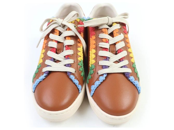 Zapatillas Lowline Low Top de cuero COACH Castaño Bronce - vista 4
