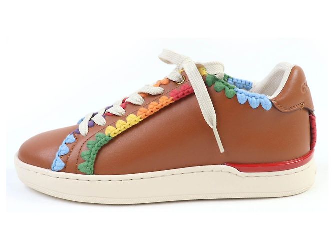 Zapatillas Lowline Low Top de cuero COACH Castaño Bronce - vista 5