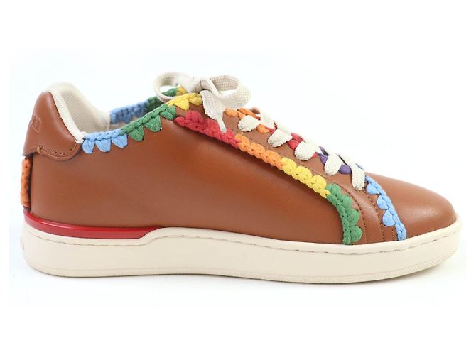 Zapatillas Lowline Low Top de cuero COACH Castaño Bronce - vista 6