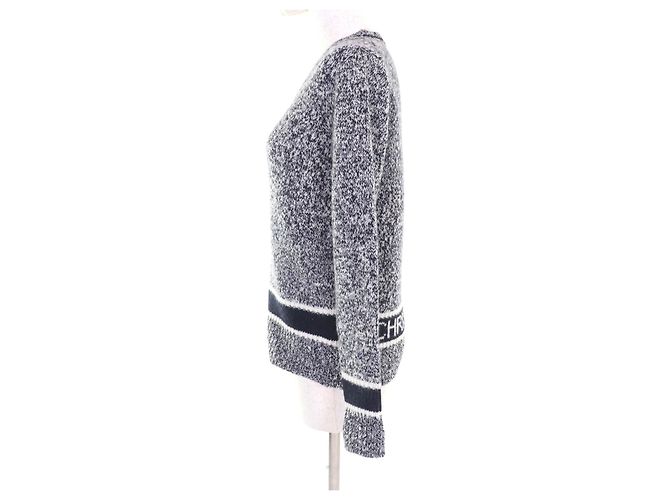 Top de lana de punto Christian Dior Azul Azul marino - vista 2