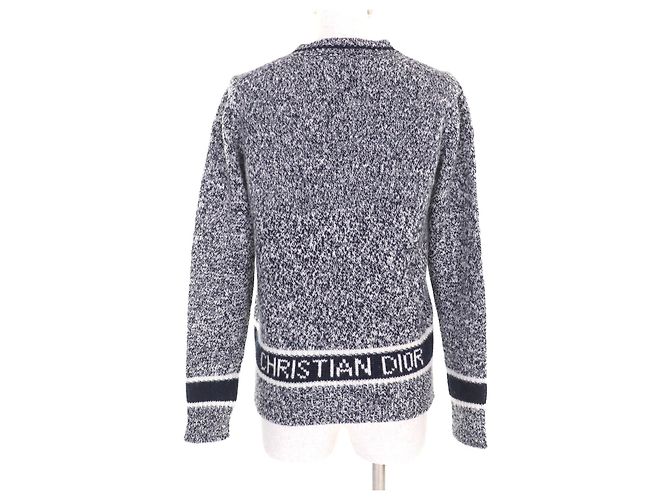 Top de lana de punto Christian Dior Azul Azul marino - vista 3
