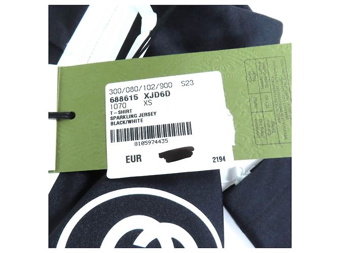 Camiseta de nylon Gucci Negro Blanco - vista 13