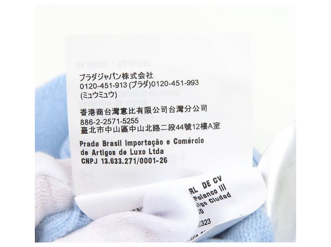 Miu Miu MIUMIU Kaschmir-Stricktop Blau Hellblau - Ansicht 10