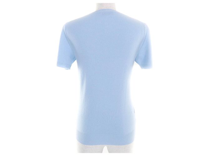 Miu Miu MIUMIU Kaschmir-Stricktop Blau Hellblau - Ansicht 3