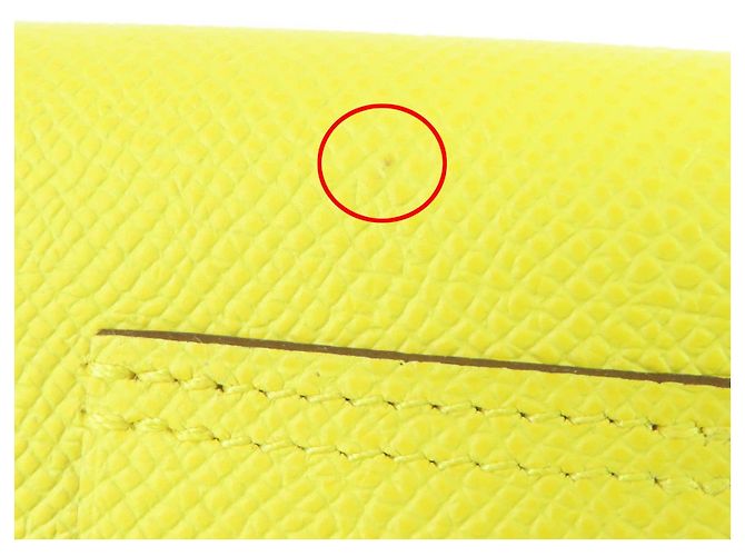 Cartera Hermès Constance Slim Epsom Amarillo - vista 12