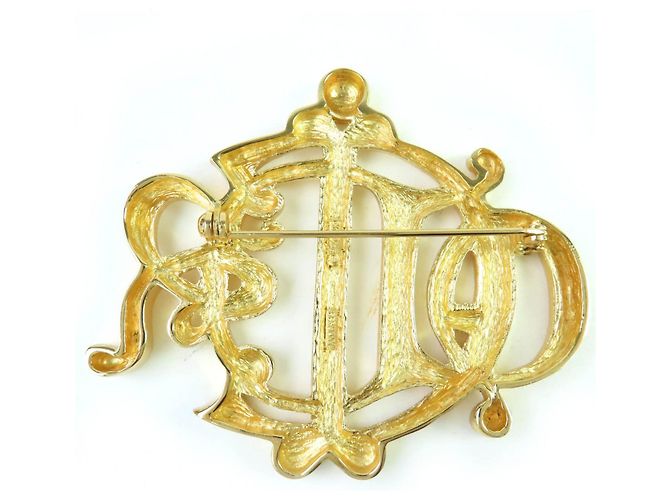 Spilla emblema Christian Dior D'oro - vista 4