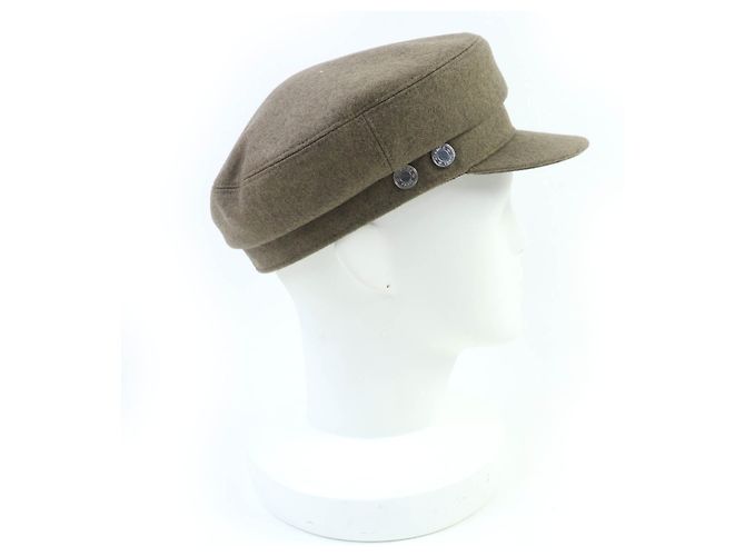 Hermès Hermes Deauville Cap aus Kaschmir Braun - Ansicht 6