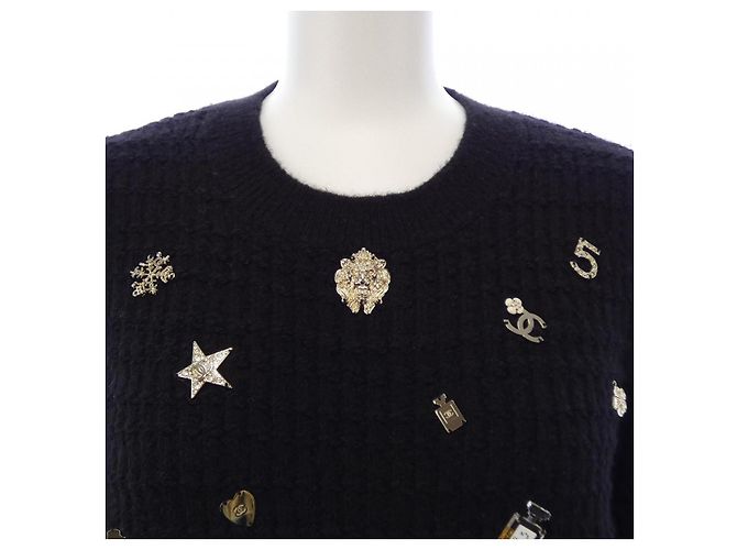 Chanel Kaschmir-Strickware Schwarz - Ansicht 6