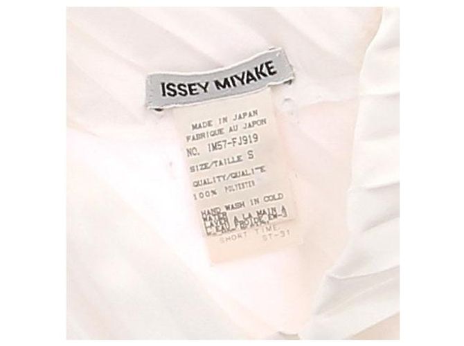 Issey Miyake Bluse weiß aus Polyester - Ansicht 5
